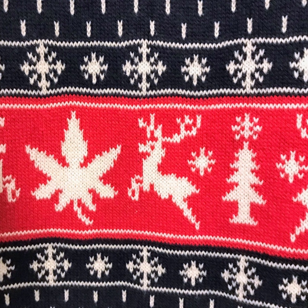 3/$20 Men's Ugly Christmas Sweater DC Blue Red - Picture 6 of 8